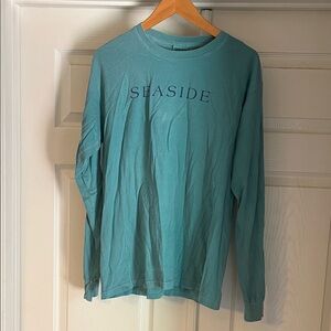 Comfort Colors Seaside Long-Sleeve Crew Neck Shirt - Teal Green